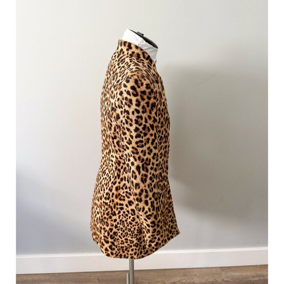 Zara Cheetah Leopard Print Blazer Jacket - Picture 5 of 12
